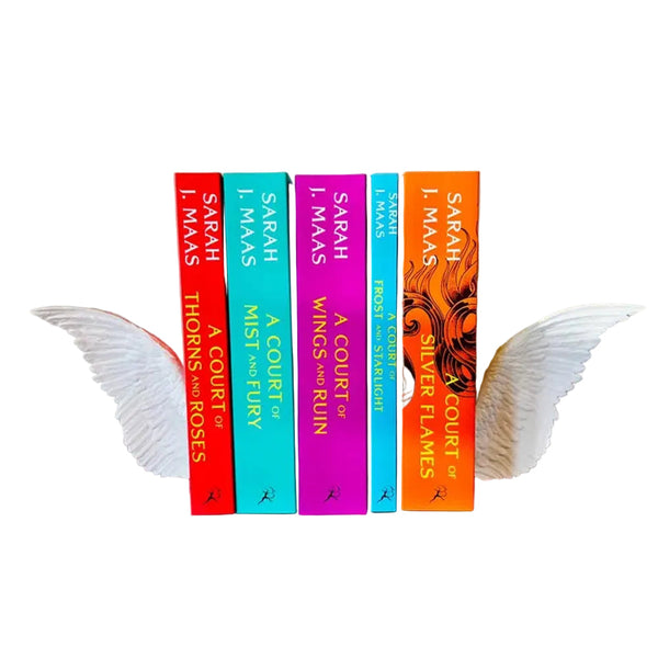 Angel Wings 3D Printed Fantasy Gothic Bookshelf Decor Bookends
