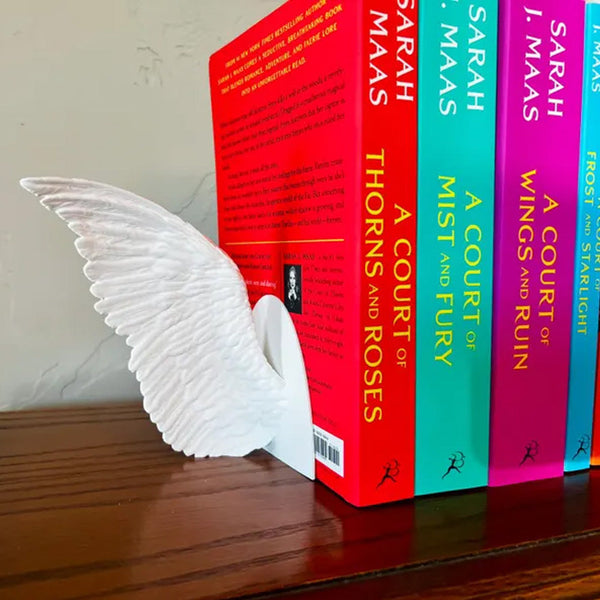 Angel Wings 3D Printed Fantasy Gothic Bookshelf Decor Bookends
