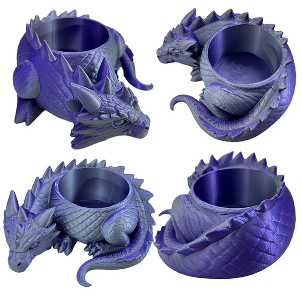 Sleeping Dragon 3D Printed Flowerpot & Fantasy Home Decor Baskets Pots Window Boxes