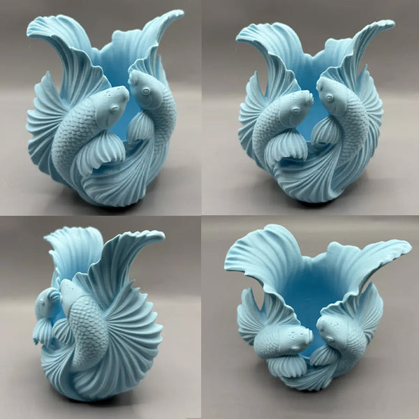 Biomorphic Flowing Sculptural Vase Organic Wavy Modern Home Decor Vases