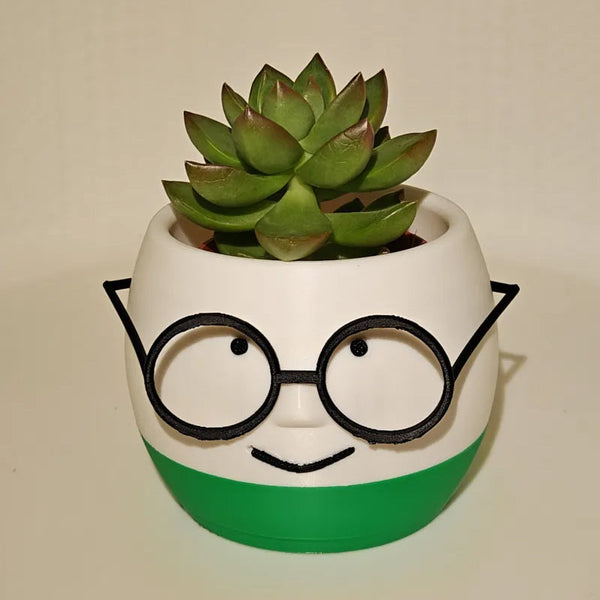 3D Printed Glass Flower Pots White & Red Home Decor Baskets Pots Window Boxes