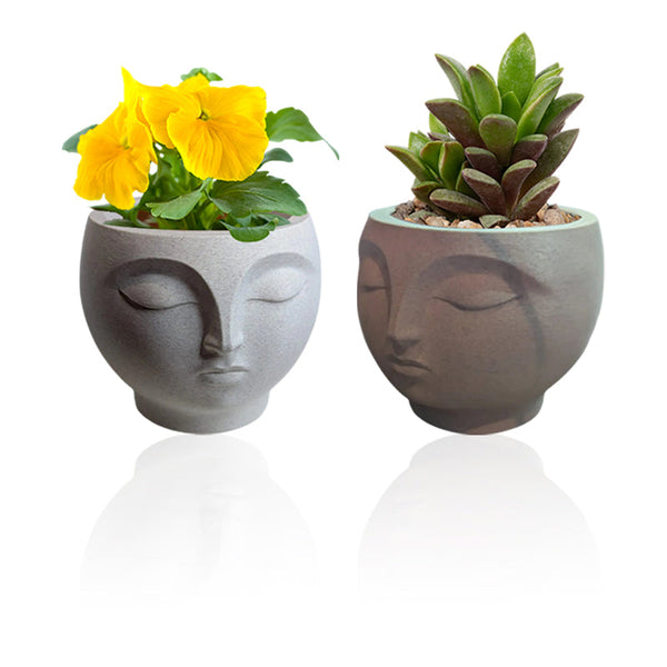 A 3D Printed Serene Flowerpot An Eye Catching Decorative Piece For Modern Interior Spaces. Suitable Planting Small Plants Or Succulents. Baskets Pots