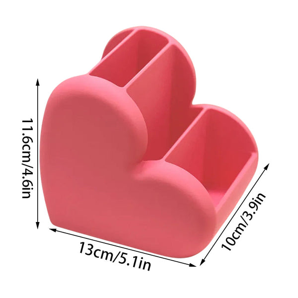 3D Printed Heart Shaped Cosmetic And Desktop Organisers Pink Other Laptop & Desktop Accs
