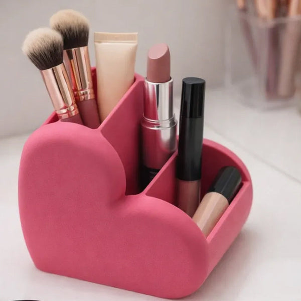 3D Printed Heart Shaped Cosmetic And Desktop Organisers Pink Other Laptop & Desktop Accs