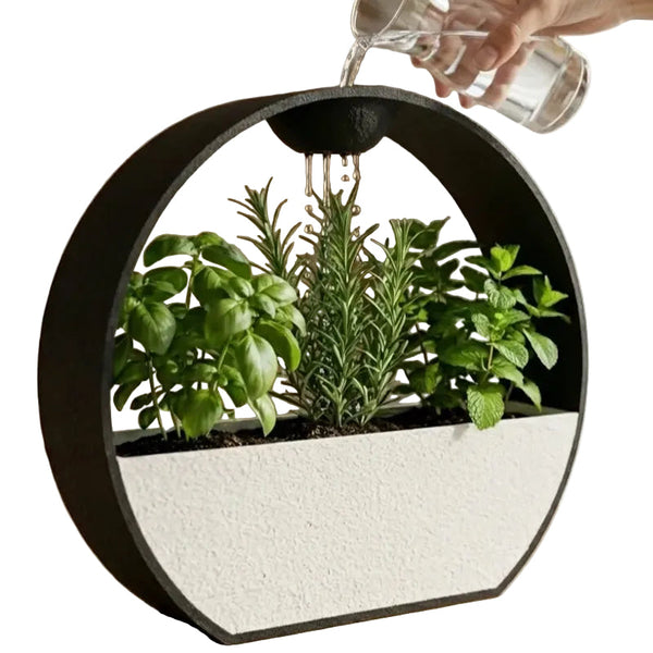 3D Printed Stone Effect Self Watering Planter 25Cm Tall Baskets Pots Window Boxes