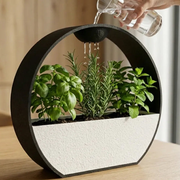 3D Printed Stone Effect Self Watering Planter 25Cm Tall Baskets Pots Window Boxes