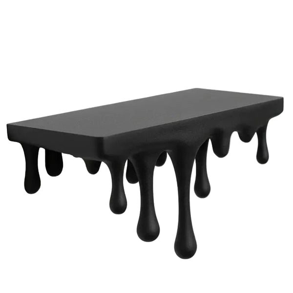 3D Printed Melting Wall Shelf A Drip Style Modern Storage Rack Black Wall Shelves