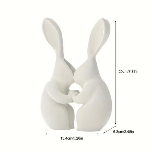 3D Printed Easter Bunny Vase Ceramic Look Plastic Vase. White. Vases