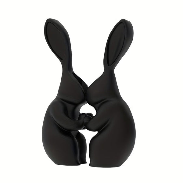 3D Printed Easter Bunny Vase Ceramic Look Plastic Vase.Black. Vases