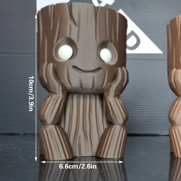 3D Printed Mini Succulent Friendly Flower Pots Brown Baskets Pots Window Boxes