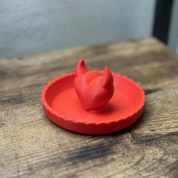 3D Printed Devil Valentine's Day Ring Dish A Add Touch Of Mischief Your Day! Red Rings