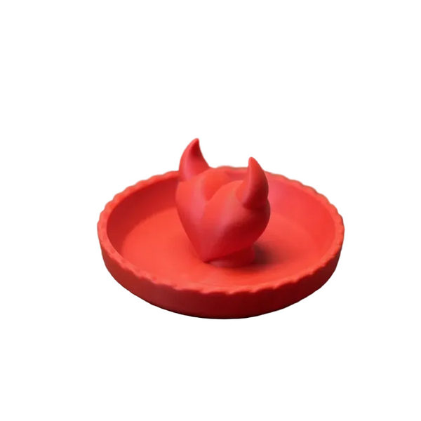3D Printed Devil Valentine's Day Ring Dish A Add Touch Of Mischief Your Day! Red Rings