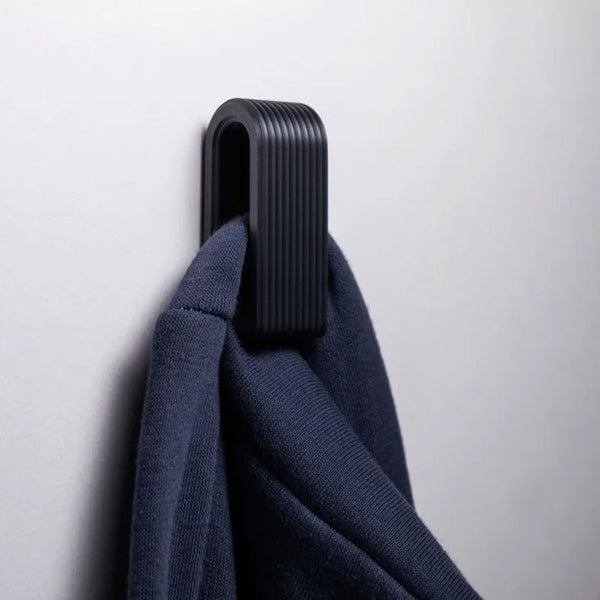 3D Printed Press Lock Towel Hooks | Self Locking Black Towel Racks
