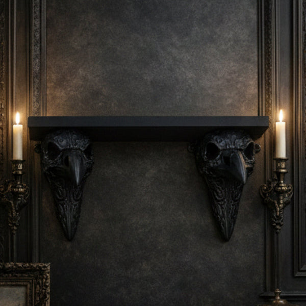 3D Printed Crow Skull Wall Mount Adds Touch Of Mystery Your Home. (Black) Kids Wall Stickers