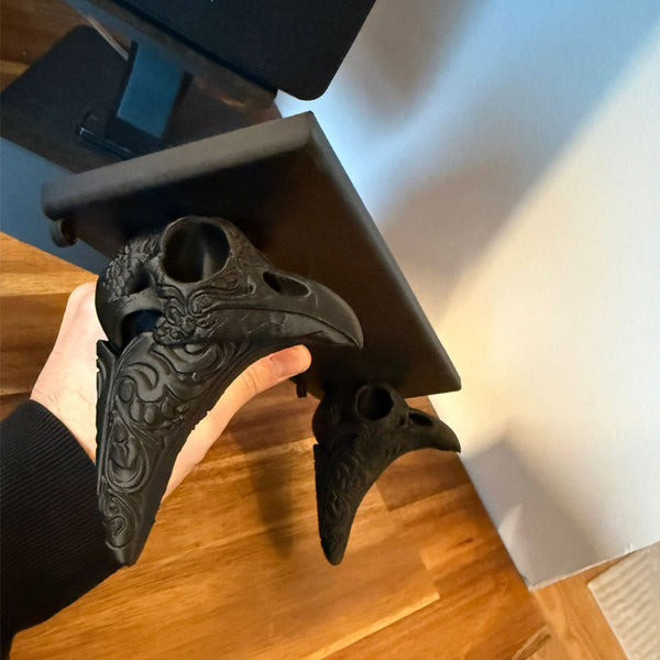 3D Printed Crow Skull Wall Mount Adds Touch Of Mystery Your Home. (Black) Kids Wall Stickers