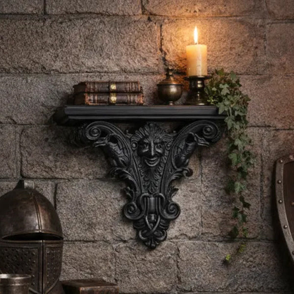 3D Printed Gothic Wall Shelf Brackets Add Touch Of Classic Elegance Your Interior. Black Braces & Brackets