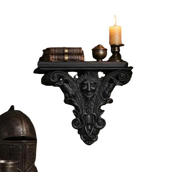 3D Printed Gothic Wall Shelf Brackets Add Touch Of Classic Elegance Your Interior. Black Braces & Brackets