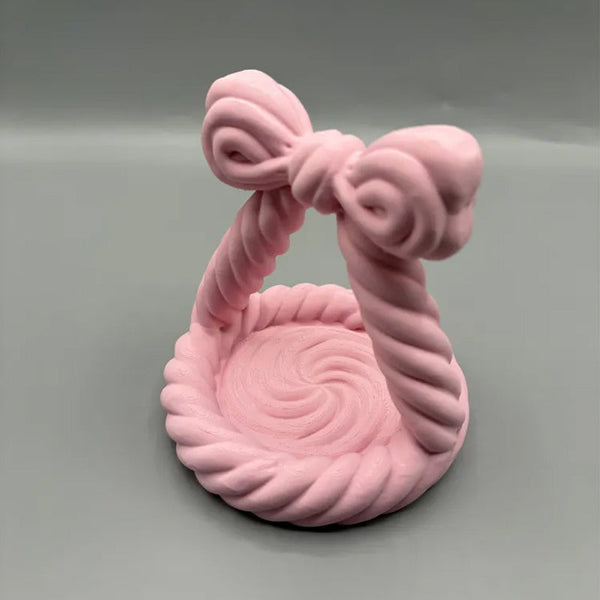 3D Printed Charming Bow Jewelry Tray Twisted Hemp Rope Storage Jewellery Holders & Organisers