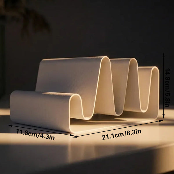 3D Printed Streamlined Desktop Organizer Minimalist Stand (White) Other Laptop & Desktop Accs