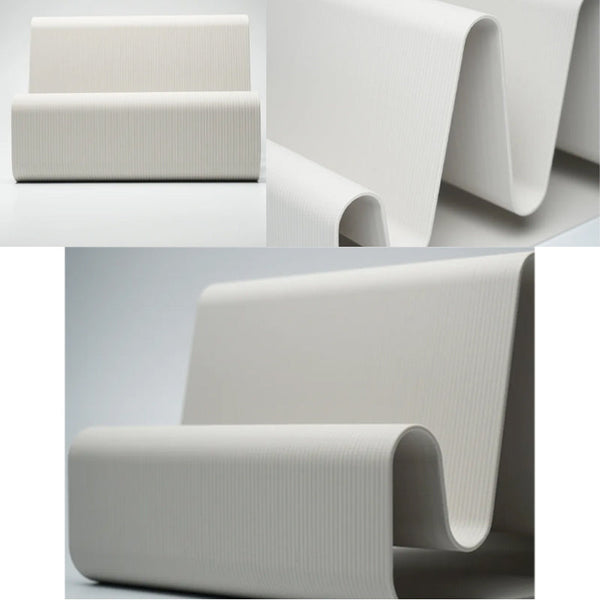 3D Printed Streamlined Desktop Organizer Minimalist Stand (White) Other Laptop & Desktop Accs