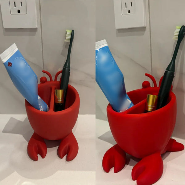 3D Printed Crab Shaped Toiletries Storage Box Red. Toilet Paper Holders & Storage