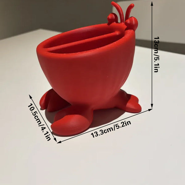 3D Printed Crab Shaped Toiletries Storage Box Red. Toilet Paper Holders & Storage