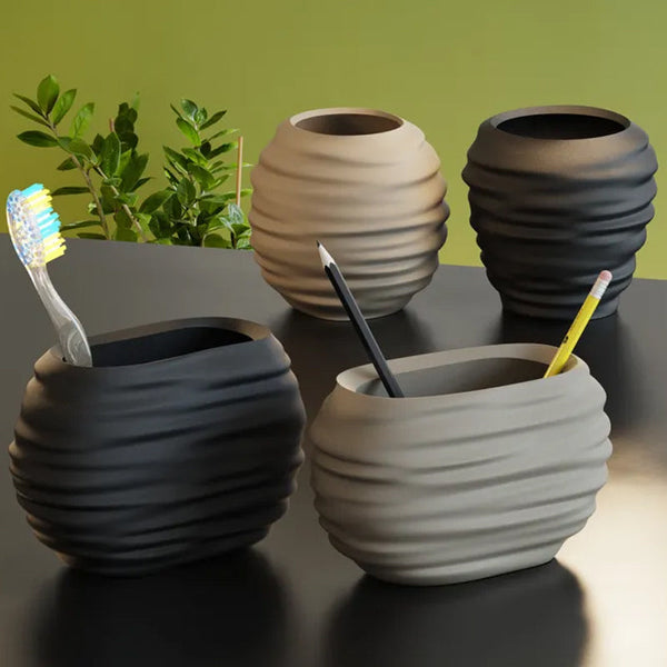 3D Printed Modern Pen Holder And Brush Cup 
Marble Color Pen Holders
