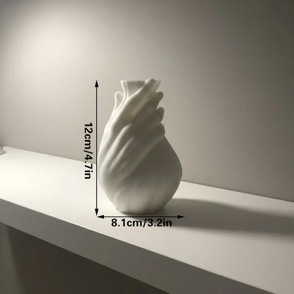 A Gentle Embrace From 3D Printing White Vase Vases