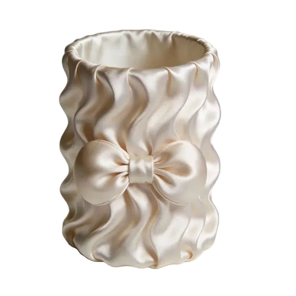 Sweet Bow Silk Pen Holder White Pen Holders