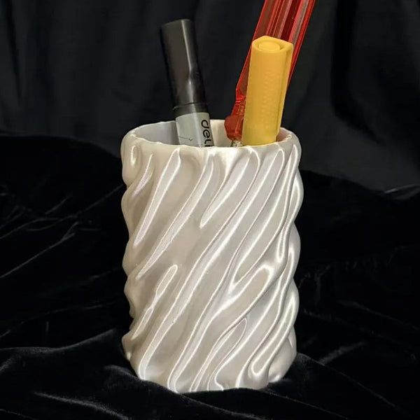 Sweet Bow Silk Pen Holder White Pen Holders