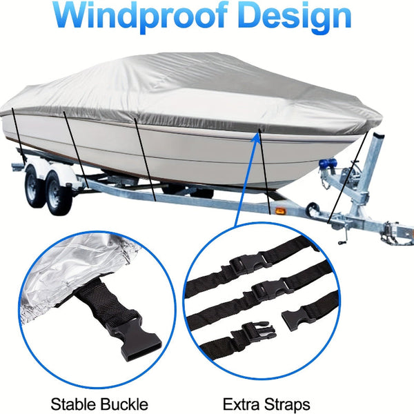 Trailerable Boat Cover Heavy Duty Waterproof Tarp With Storage Bag Designed For V Hull Fish And Ski Runabout Bass Fishing Boats 20 22Ft Black Boat Cov