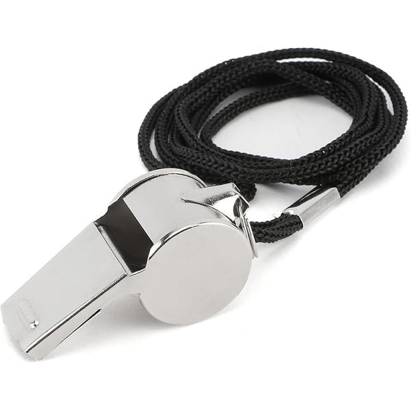 24 Pack Stainless Steel Whistles With Lanyards A Durable Loud Sports Coaching Referee Party Favors Outdoor Safety Safety Whistles