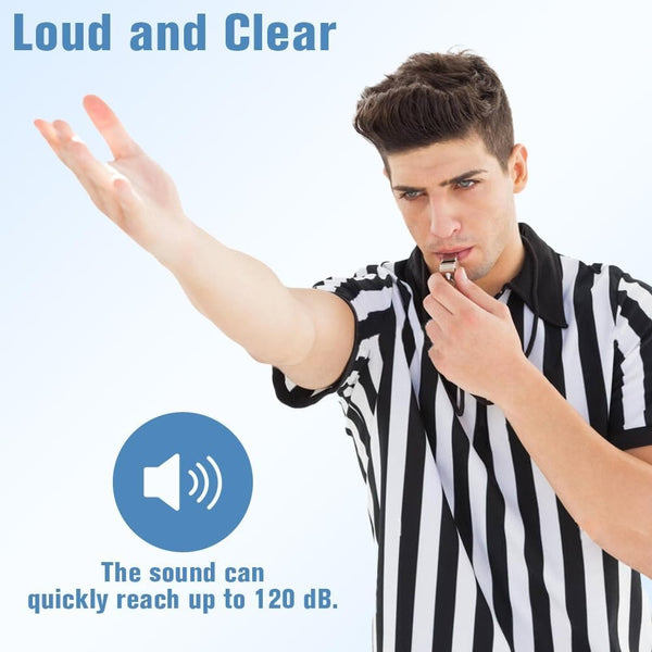 24 Pack Stainless Steel Whistles With Lanyards A Durable Loud Sports Coaching Referee Party Favors Outdoor Safety Safety Whistles