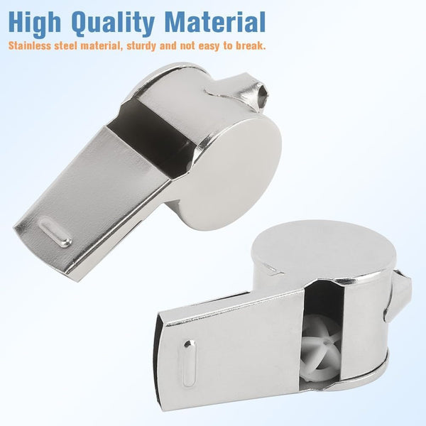 24 Pack Stainless Steel Whistles With Lanyards A Durable Loud Sports Coaching Referee Party Favors Outdoor Safety Safety Whistles