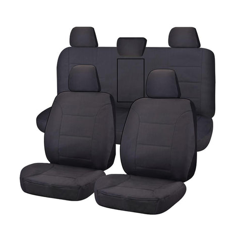 For Toyota Hilux 08/2015 On Dual Cab Utility Fr 40/60 Split Base With A/Rest Charcoal All Terrain Seat Covers