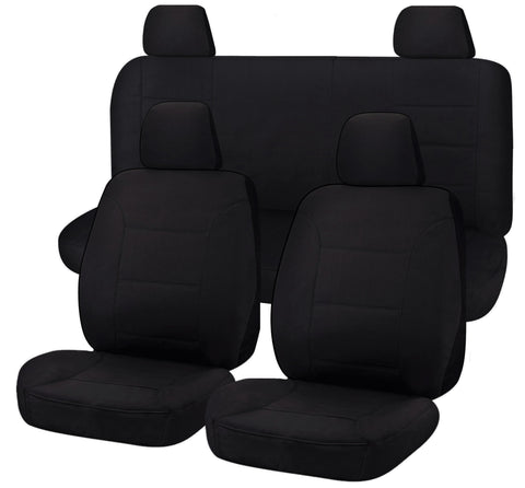 For Nissan Navara D40 01/2006 02/2015 Dual Cab Utility Fr Black All Terrain Seat Covers