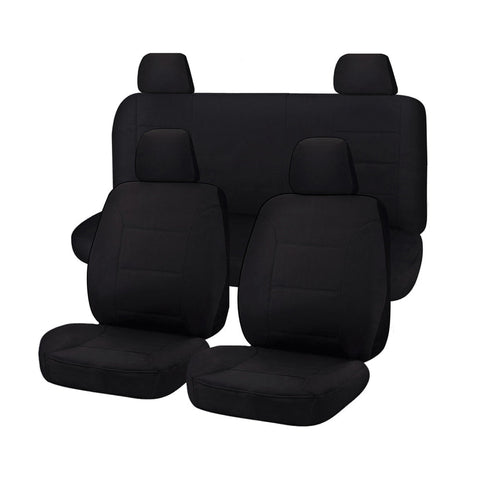 My Car For Nissan Navara D40 01/2006 02/2015 Dual Cab Utility Fr Black Challenger Seat Covers