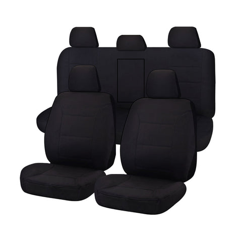 My Car For Mitsubishi Triton Fr Mq Series 01/2015 On Dual Cab Utility Black Challenger Seat Covers