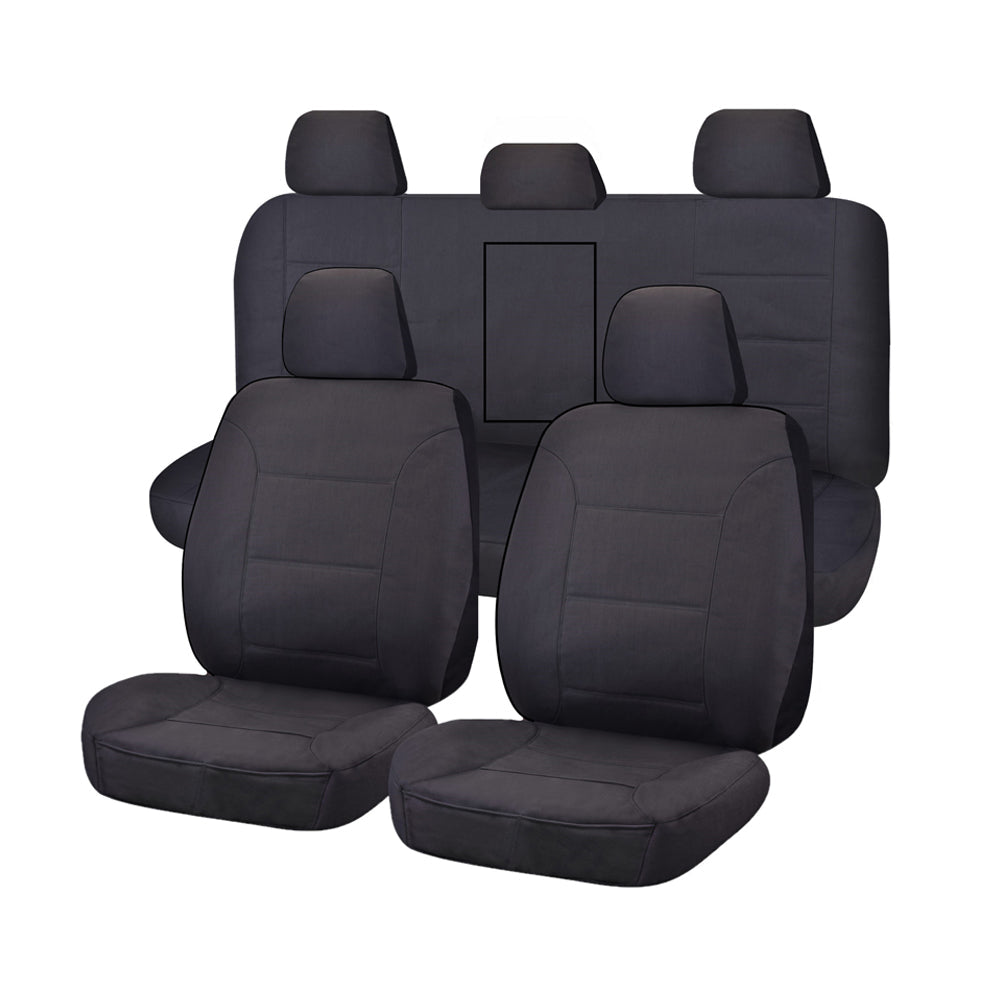 My Car For Mitsubishi Triton Fr Mq Series 01/2015 On Dual Cab Utility Charcoal Challenger Seat Covers