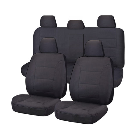 My Car For Mitsubishi Triton Fr Mq Series 01/2015 On Dual Cab Utility Charcoal Challenger Seat Covers