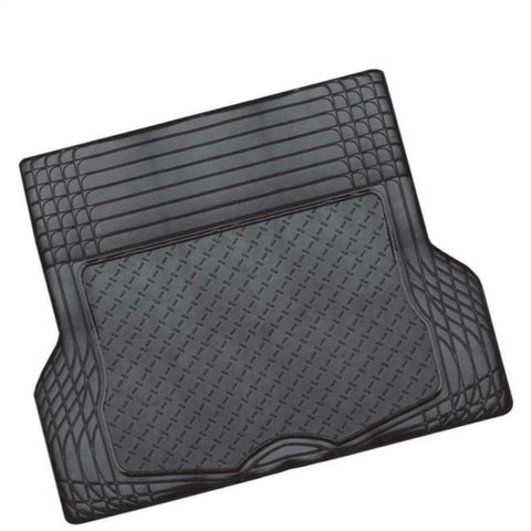 Aluminium Look 1 Piece Boot Mat Black [Rubber/Aluminium Look] Floor Mats Carpets