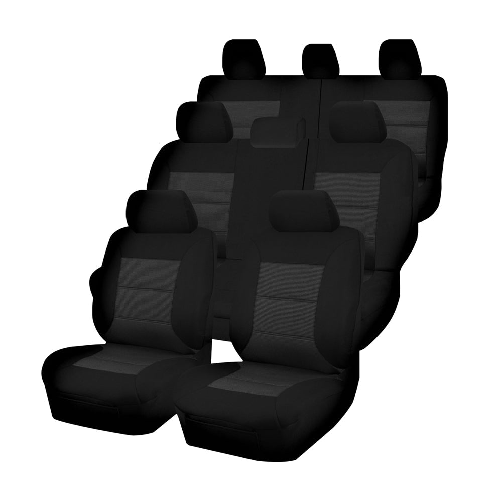 For Toyota Landcruiser 200 Series Gxl Black 8 Seater Suv Wagon Seat Covers