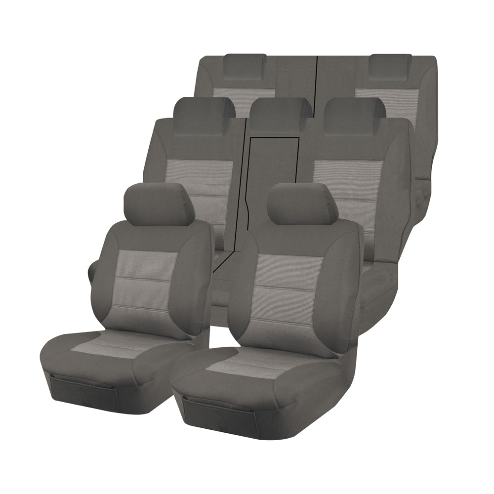 Grey For Mitsubishi Outlander Zj Zk Zl Series 7 Seater Suv Wagon Seat Covers