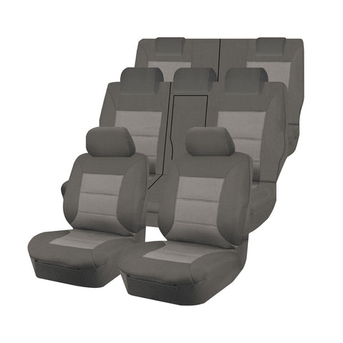 Grey For Mitsubishi Outlander Zj Zk Zl Series 7 Seater Suv Wagon Seat Covers