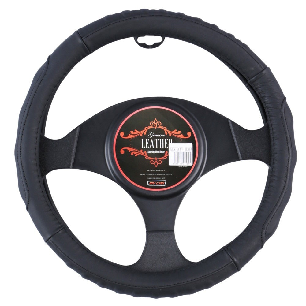 Kentucky Steering Wheel Cover Black Leather Steering Wheel Covers