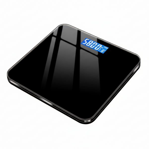 W Black Digital Bathroom Scale Tempered Glass Led Kg Lb Dual Unit Bathroom Scales
