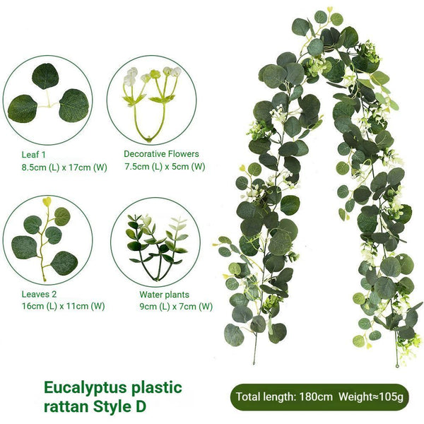 Artificial Eucalyptus Vine Blue 100 200Cm Artificial Plants