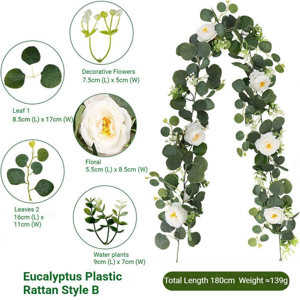 Artificial Eucalyptus Vine Blue 100 200Cm Artificial Plants