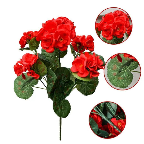 Artificial Silk Hibiscus Flower Red Home Decorative Artificial Plants