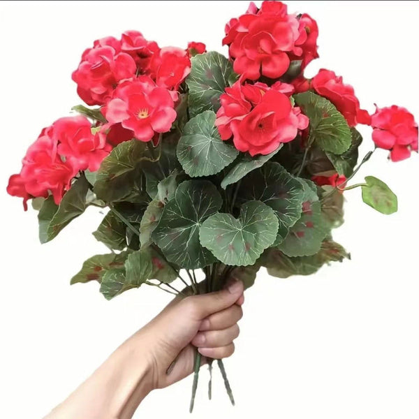 Artificial Silk Hibiscus Flower Red Home Decorative Artificial Plants